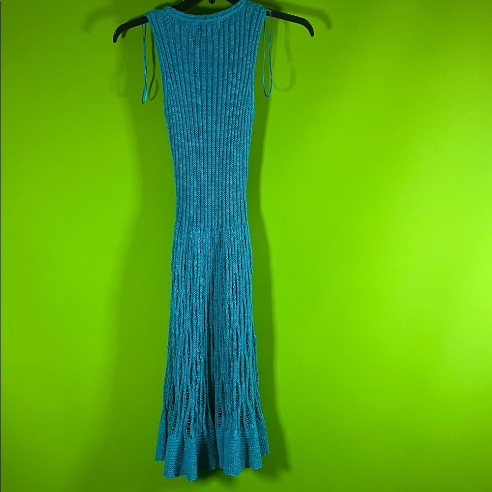 Cynthia Rowley Bright Teal Knit Dress Size XS - Picture 5 of 6